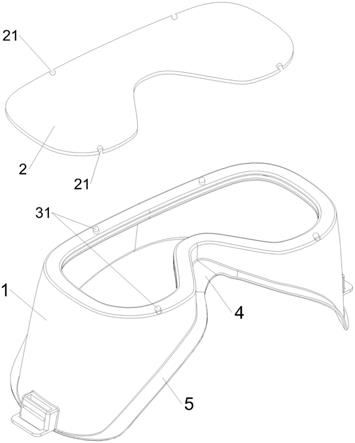 医用隔离眼罩镜片与镜框的安装结构的制作方法