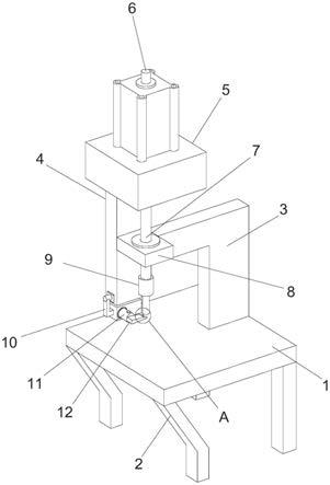 一种鞋面加工用压脚距便调型四爪钉扣机的制作方法