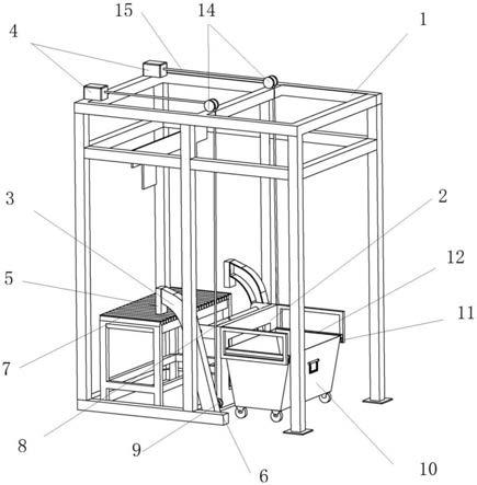 六柱自动铁屑装载机的制作方法