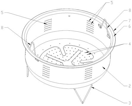 一种可降低米饭糖分含量的蒸釜结构的制作方法