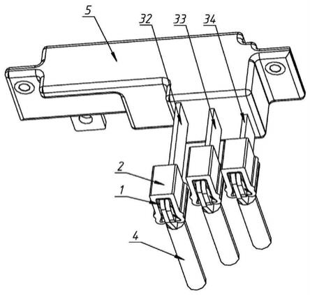 铜排与接线端子柔性连接卡夹及控制器三相铜排连接结构的制作方法
