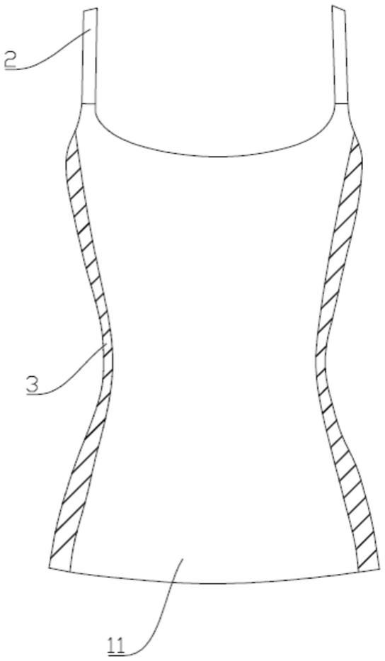 一种开衩绑带吊带运动背心的制作方法