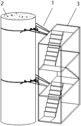 一种桥梁墩柱安全爬梯的附着装置及采用该附着装置的施工方法与流程