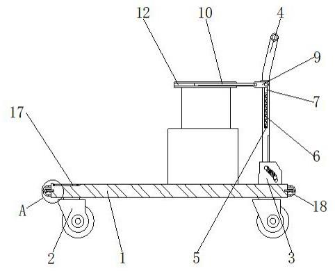 一种防止车载物晃动的可折叠手推物流车的制作方法