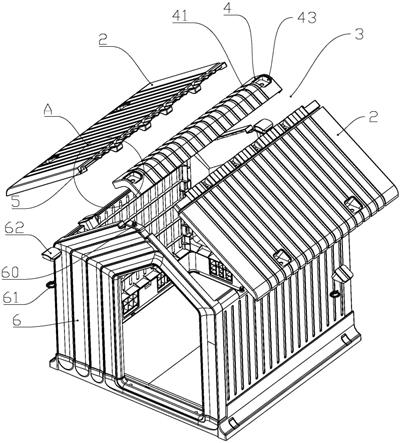 一种宠物屋屋顶的防漏结构的制作方法