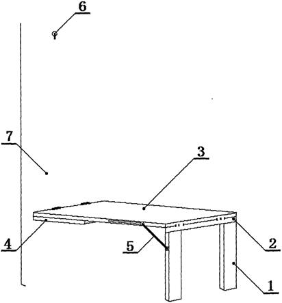一种可收纳于墙面的桌子