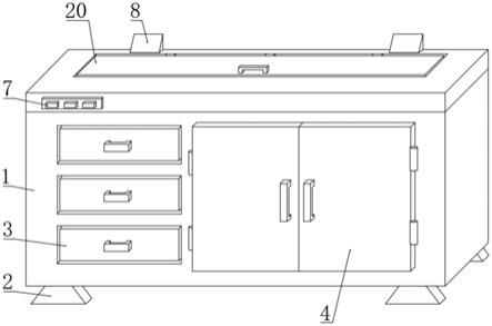 一种制药化工实验用器械摆放台的制作方法