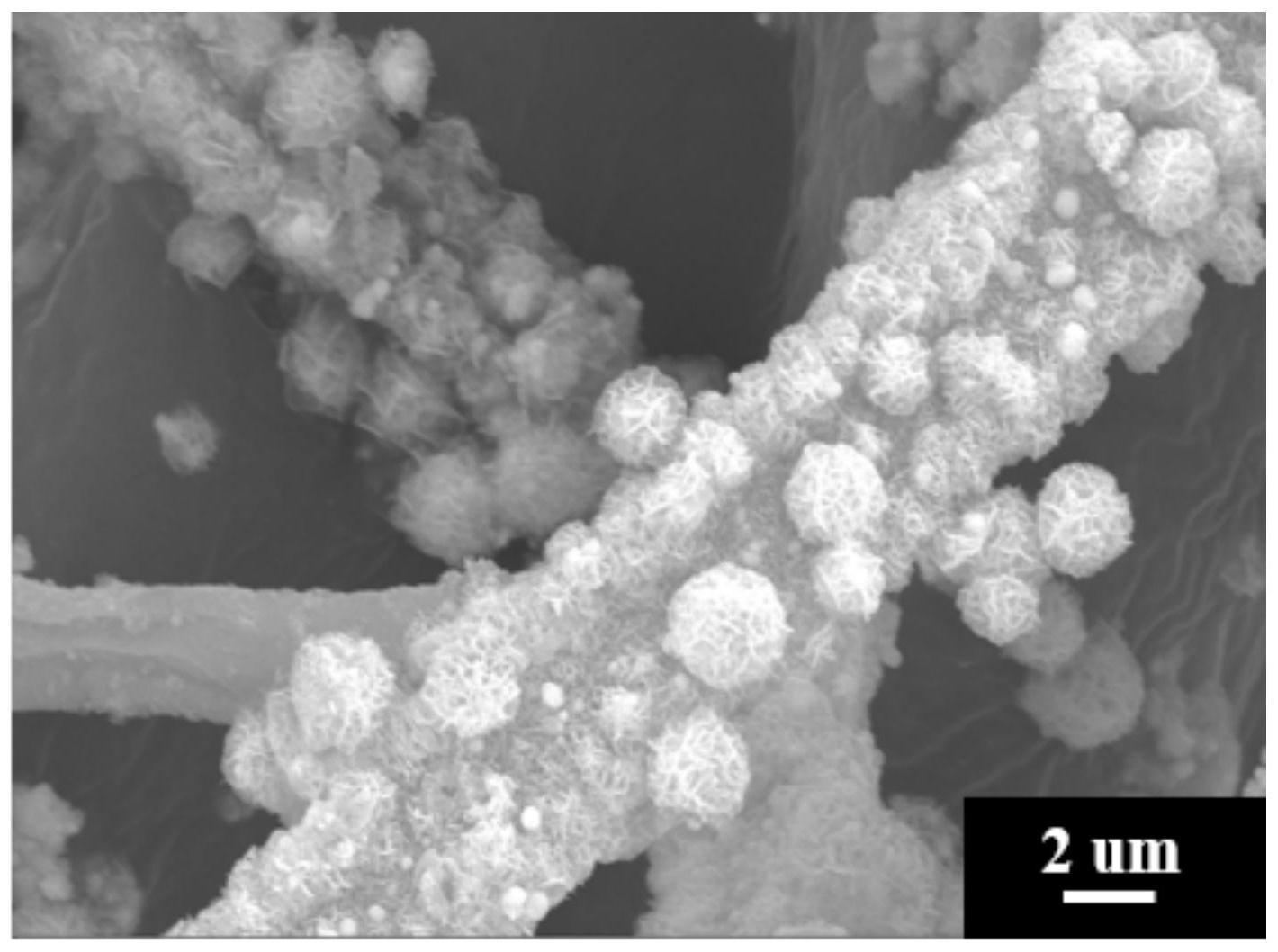一种氮掺杂碳管负载Ni@C微米花锂离子电池负极材料的制备方法与流程