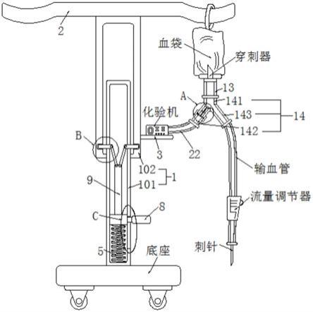 一种具有血液化验结构的输血器的制作方法