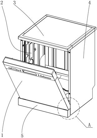 一种具有半嵌式外门的洗碗机的制作方法