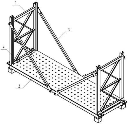 一种用于建筑铝合金模板打包的托盘式折叠集装箱结构的制作方法