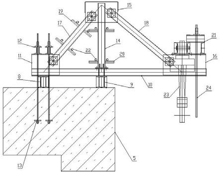 大直径工作井移动模架逆作法施工吊装系统的制作方法