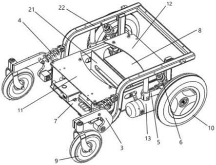电动轮椅底盘结构的制作方法