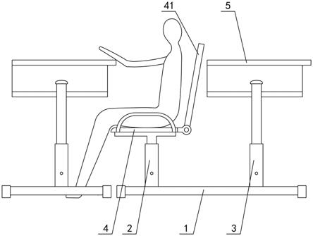 前椅后桌连体式桌椅的制作方法
