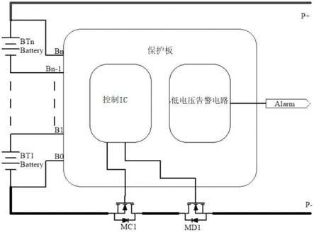 一种用于多串锂电池保护板低电压告警电路的制作方法