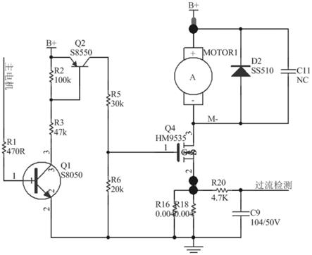 一种直流电机控制及保护电路的制作方法