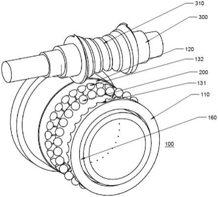 一种球滚子包络环面齿合蜗杆蜗轮传动装置的制作方法