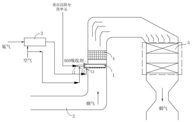 FCC烟气净化喷射装置及应用该装置的净化系统的制作方法