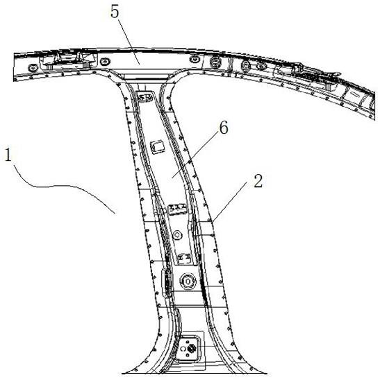 一种减少无框车门汽车侧碰侵入量的B柱加强结构的制作方法