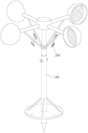 一种农田用小型风动驱鸟装置