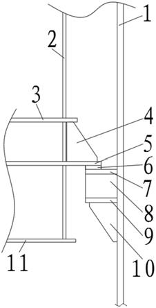 一种套筒式烟囱悬挂式底部支撑结构的制作方法