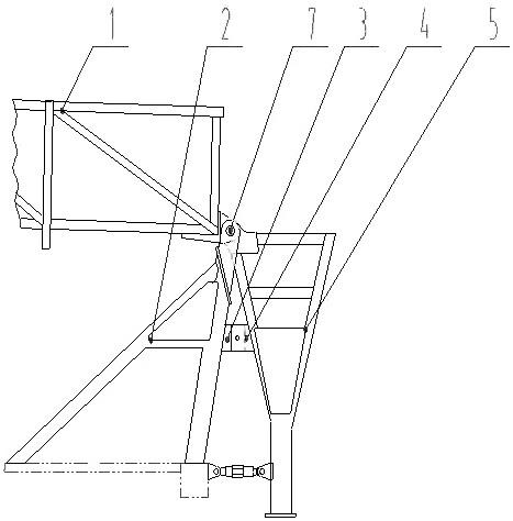 钻修井机三角架轴孔定位装置的制作方法