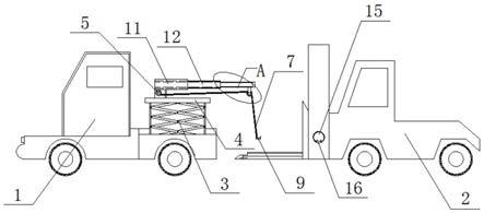 一种用于AGV与叉车之间的可折叠牵引装置的制作方法
