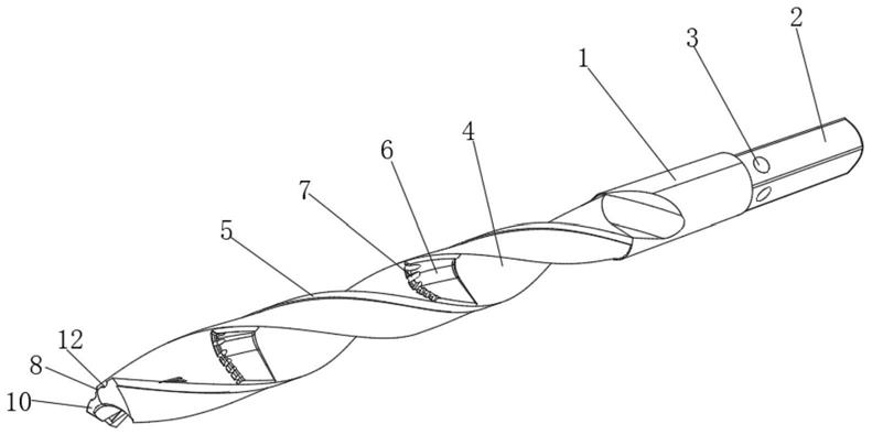 一种强力分屑螺旋槽钻头的制作方法