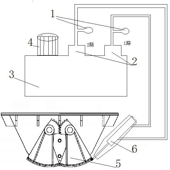 一种炼铁放料系统中腭式阀门控制装置的制作方法