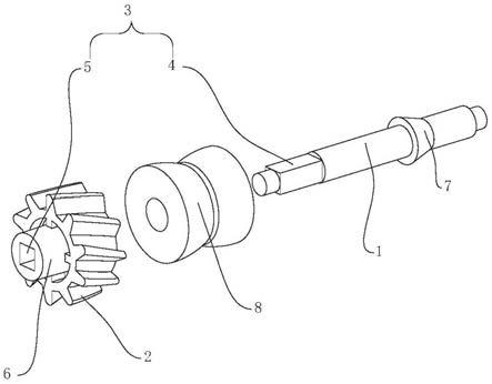 卷笔刀进笔装置的齿轮轴的制作方法