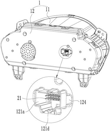 汽车电子仪表盘的数据接口结构的制作方法