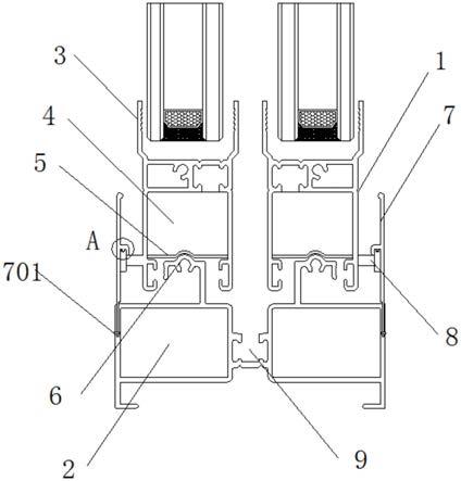 一种装卸方便的铝合金移动门窗下滑连接结构的制作方法