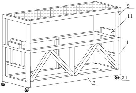 用于混凝土护栏外施工的悬挂式操作架的制作方法