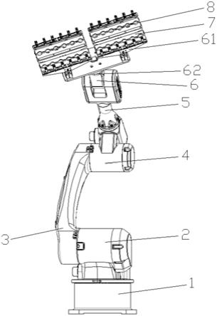 一种自动上下管料装置的机械摆臂装置的制作方法
