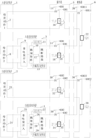 一种双母线差动保护联跳汽轮机组的回路的制作方法