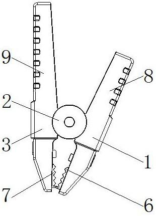 一种杠杆式省力电瓶夹的制作方法