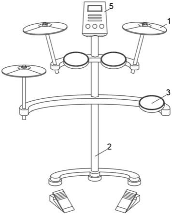 一种电子鼓镲钹安装结构的制作方法