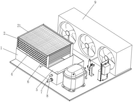 一种冷柜用蒸发冷凝水装置的制作方法
