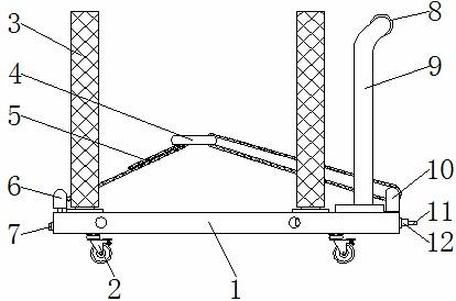 一种信捻机用铝管的推车的制作方法