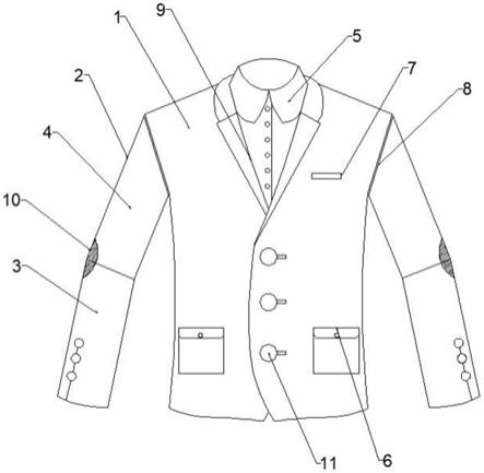 一种组合式防皱型西服的制作方法