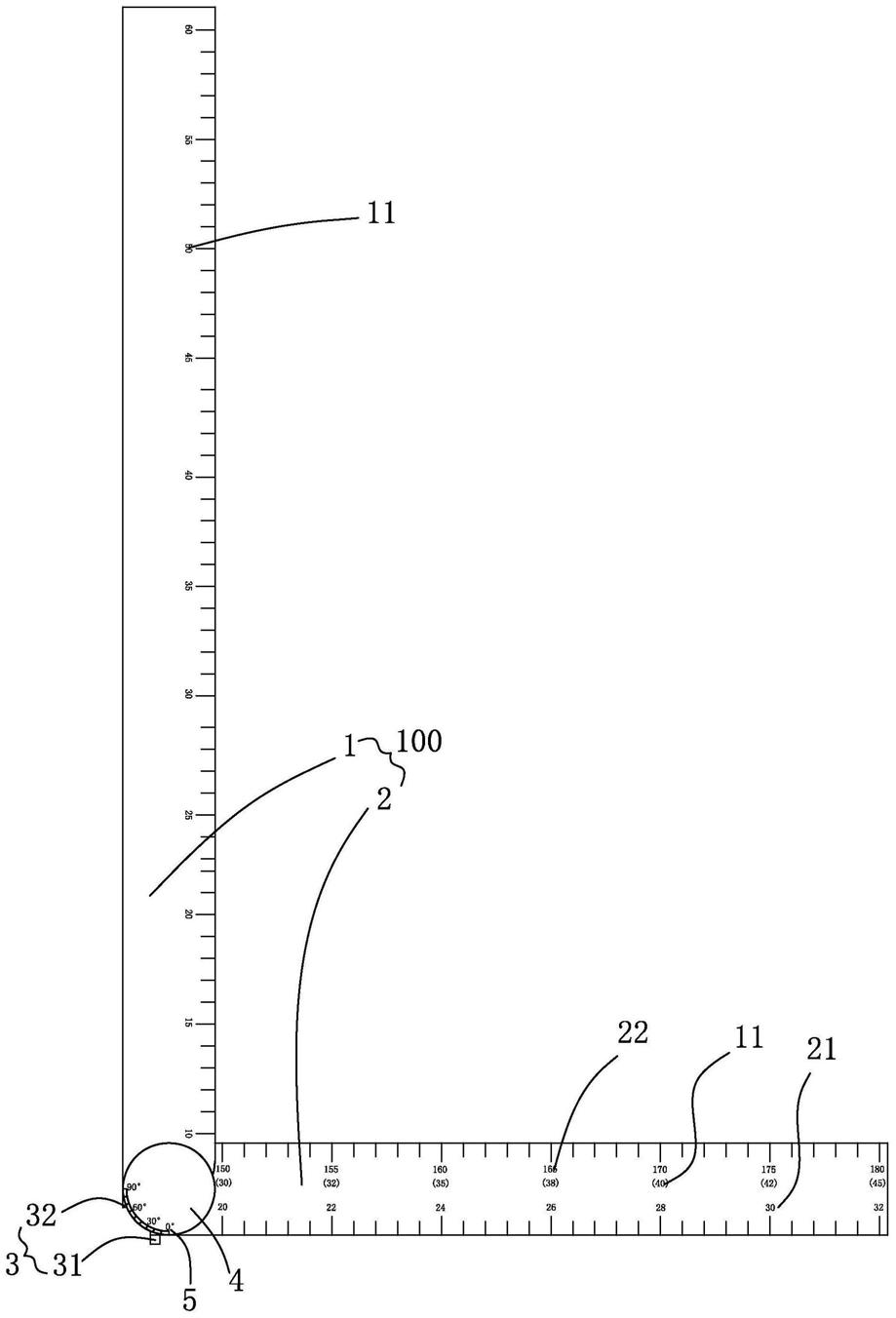 截石体位测量尺的制作方法