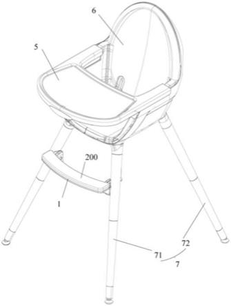 一种脚踏板结构及具有其的儿童餐椅的制作方法