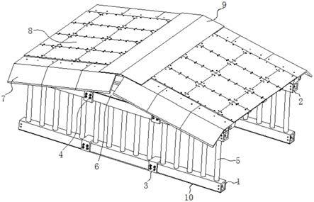 一种可多方位装配式建筑钢结构屋架的制作方法