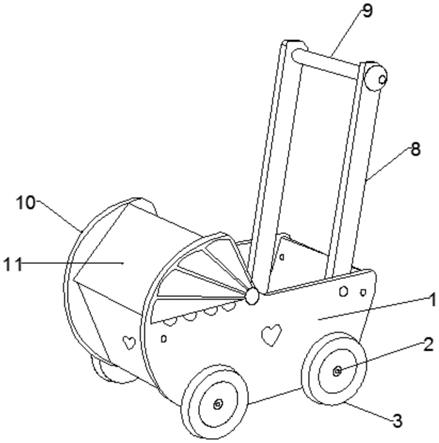 一种带有刹车组件的婴儿推车的制作方法