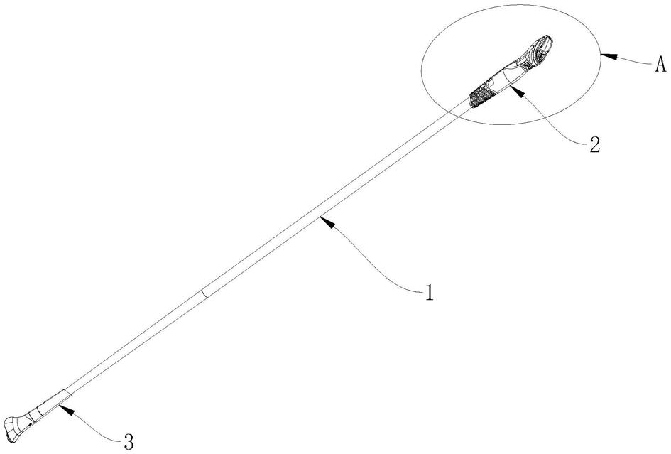 一种脚钉可自动伸缩的步行杖的制作方法