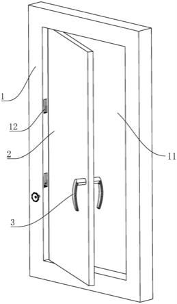 一种开合轴向可调的钢制防盗门的制作方法