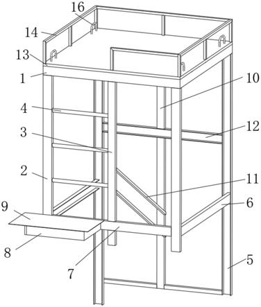 一种装配式建筑楼梯间施工用双跑操作平台的制作方法