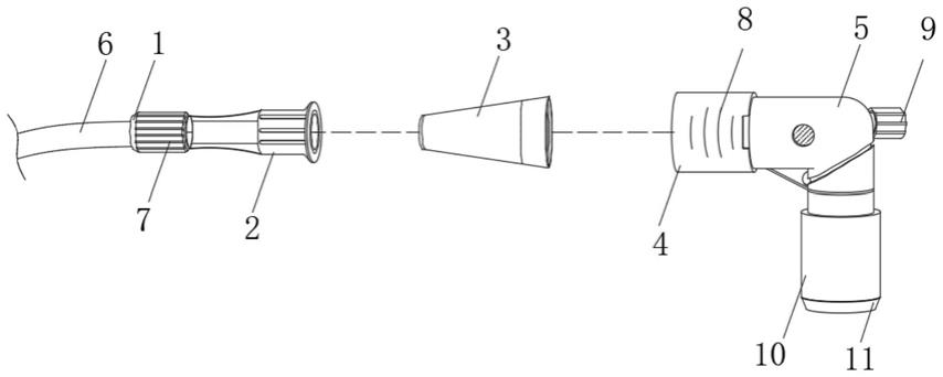 一种麻醉螺纹管与吸氧管的转接头的制作方法