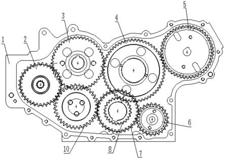 一种发动机的齿轮系布置结构的制作方法