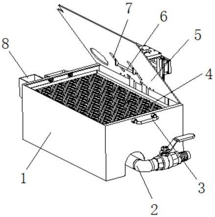 一种振荡清洗机用自动开盖料箱的制作方法